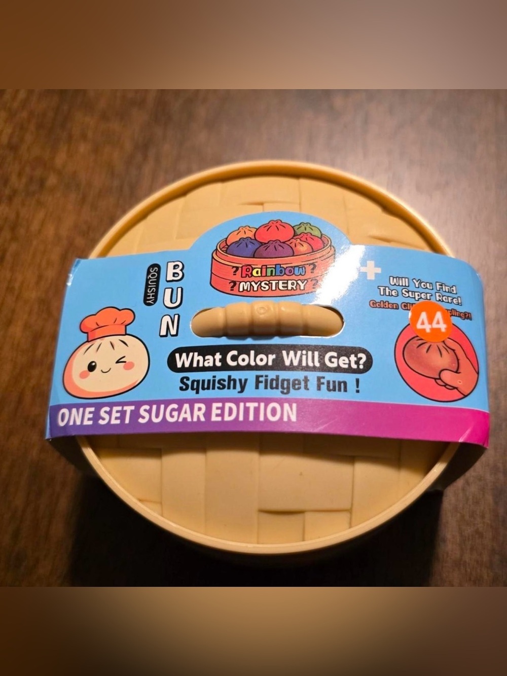 One Set Sugar Edition Squishy Fidget Bun - Beige